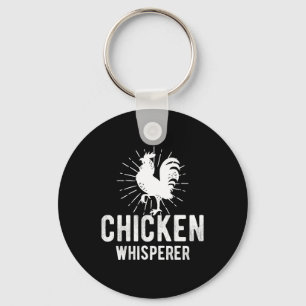 Chicken Whisperer Funny Boerderij Chicken Face Far Sleutelhanger