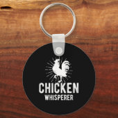 Chicken Whisperer Funny Boerderij Chicken Face Far Sleutelhanger (Voorkant)