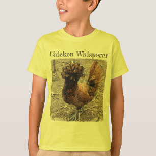 Chicken Whisperer met Golden Crested Poland Hen T-shirt