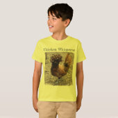 Chicken Whisperer met Golden Crested Poland Hen T-shirt (Voorkant volledig)