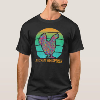 Chicken Whisperer Patterned Silhouette  Ret T-shirt