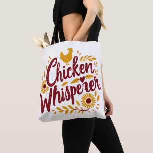 Chicken Whisperer Rustic Farmhouse Cottagecore Tote Bag