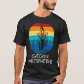 Chicken Whisperer with Retro Sunset  Backyard Chic T-shirt (Voorkant)