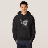 Chicken White Print Hoodie (Voorkant volledig)