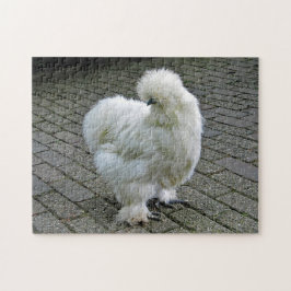 Chicken White Silkie Foto Legpuzzel
