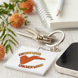 Chicken Wing Acryl Sleutelhanger