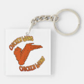 Chicken Wing Acryl Sleutelhanger (Achterkant)