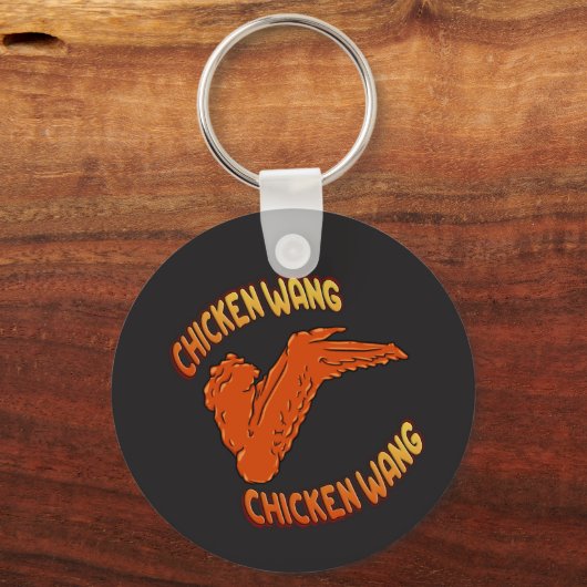 Chicken Wing Button Sleutelhanger (Voorkant)