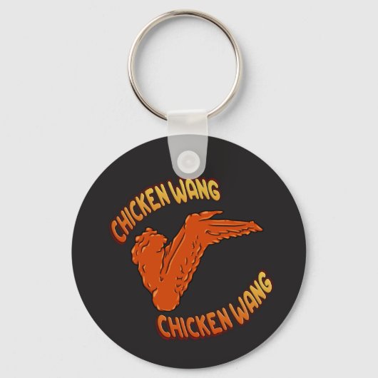 Chicken Wing Button Sleutelhanger (Achterkant)