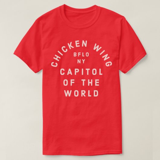 Chicken Wing Capitool van de Wereld Buffel NY Vint T-shirt (Design voorkant)