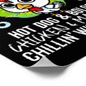 Chicken Wing Chicken Wing Hot Dog Bologna Macaroni Poster (Hoek)