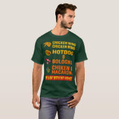 Chicken Wing Chicken Wing Hot Dog en Bologna T-shirt (Voorkant volledig)