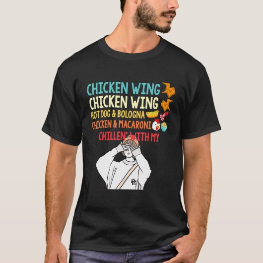 Chicken Wing Chicken Wing Hotdog Bologna Chicken M T-shirt (Voorkant)
