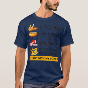 Chicken Wing Chicken Wing Hotdog- en Bologna-Manne T-shirt