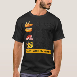 Chicken Wing Chicken Wing Hotdog- en Bologna-Manne T-shirt