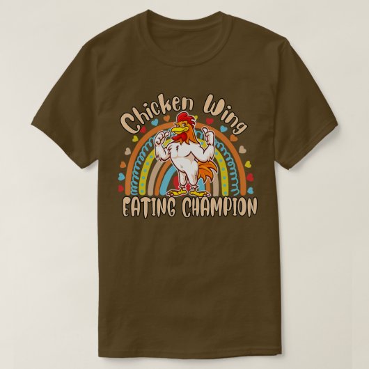 Chicken Wing Eating Champion Funny Humor T-shirt (Design voorkant)
