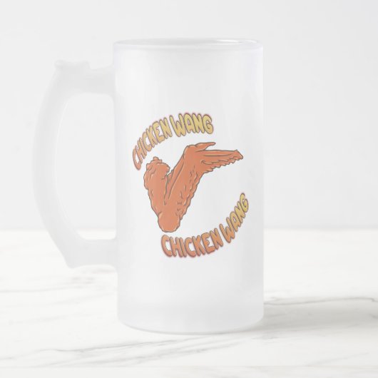 Chicken Wing Frosted Glass Mok (Links)