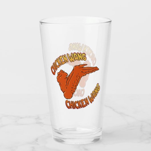 Chicken Wing Glass Cup Glas (Achterkant)