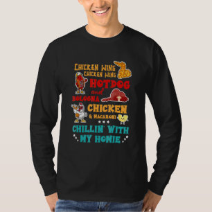 Chicken Wing Hot Dog en Bologna Chicken & Macaron T-shirt