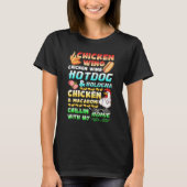 Chicken Wing Hot Dog en Bologna Viral Song Lyric T-shirt (Voorkant)