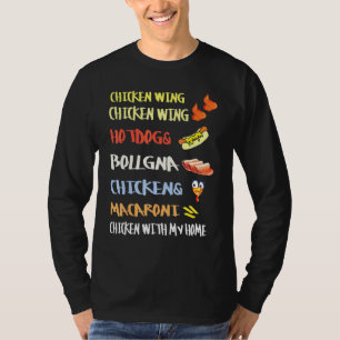 Chicken Wing Hotdog en Bologna Kinderen T-shirt
