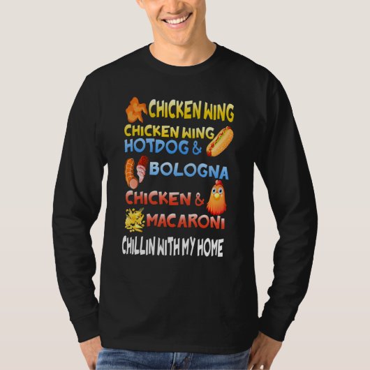 Chicken Wing Hotdog en Bologna Kinderen T-shirt (Voorkant)