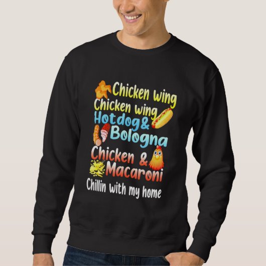 Chicken Wing Hotdog en Bologna Trui (Voorkant)