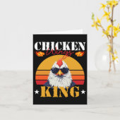 Chicken Wing King Retro Sunset Byrbeque Buffalo Bb Kaart (Gele Bloem)