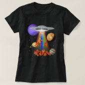 Chicken Wing Lover Alien Ontvoering UFO LGBTQ Subt T-shirt (Design voorkant)