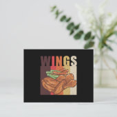  Chicken Wing Lover Print Funny Novelty Ret Briefkaart (Staand voorkant)