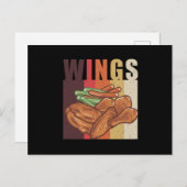  Chicken Wing Lover Print Funny Novelty Ret Briefkaart (Voorkant / Achterkant)