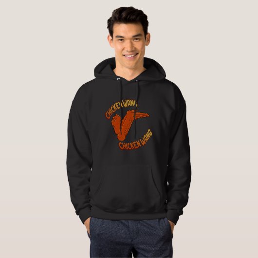 Chicken Wing Mannen Hoodie (Voorkant volledig)