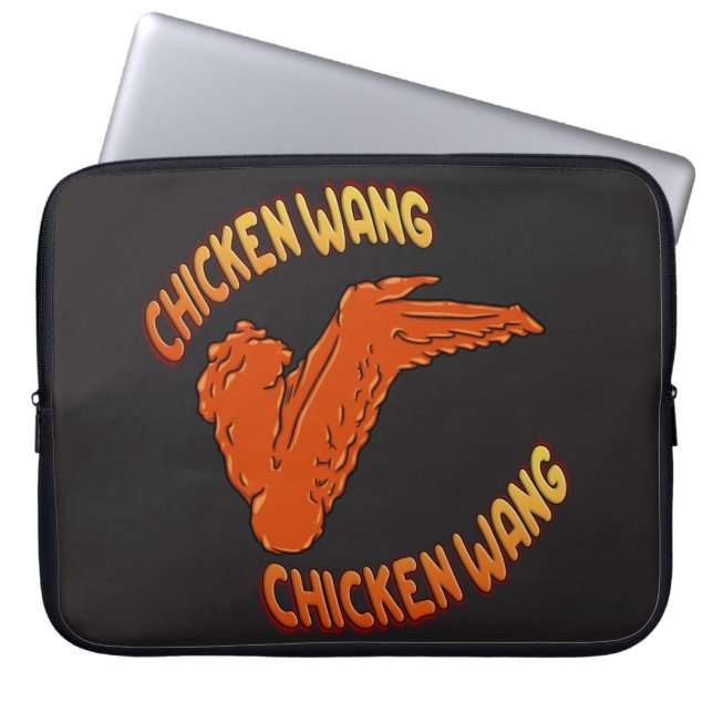 Chicken Wing Neopreen laptophoes Laptop Sleeve (Voorkant)