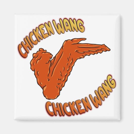Chicken Wing Square Magnet (Voorkant)