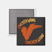Chicken Wing Square Magnet (Voorkant / Achterkant)