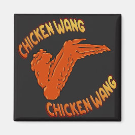 Chicken Wing Square Magnet