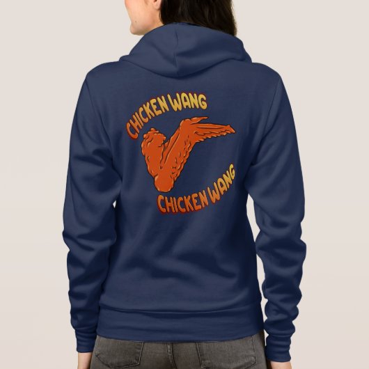 Chicken Wing Vrouwen Bella + Canvas Full-Zip Hoodi Hoodie (Achterkant)