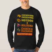 Chicken Wing Wing Hot Dog en Bologna T-shirt (Voorkant)