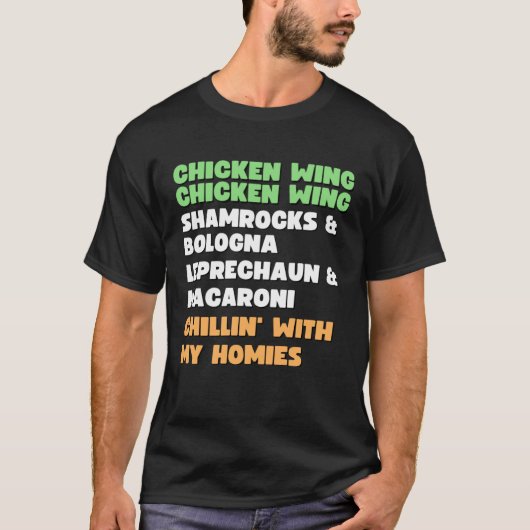 Chicken Wing Wing Song Hot Dog Bologna St T-shirt (Voorkant)