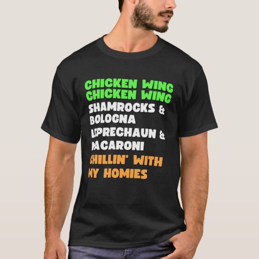 Chicken Wing Wing Song Hot Dog Bologna St T-shirt (Voorkant)