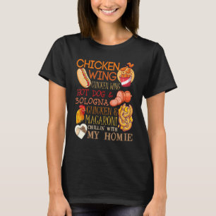 Chicken Wing Wing Song Lyric Hotdog Bologn T-shirt