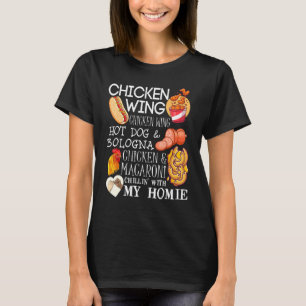 Chicken Wing Wing Song Lyric Hotdog Bologn T-shirt