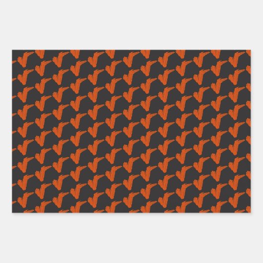 Chicken Wing Wrapping Paper Flat Sheet Set van 3 (Voorkant 3)