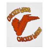 Chicken Wing Zazzle Glossy Poster (Voorkant)