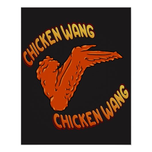 Chicken Wing Zazzle Glossy Poster (Voorkant)