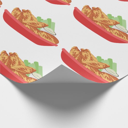 Chicken Wings Cadeaupapier (Hoek)