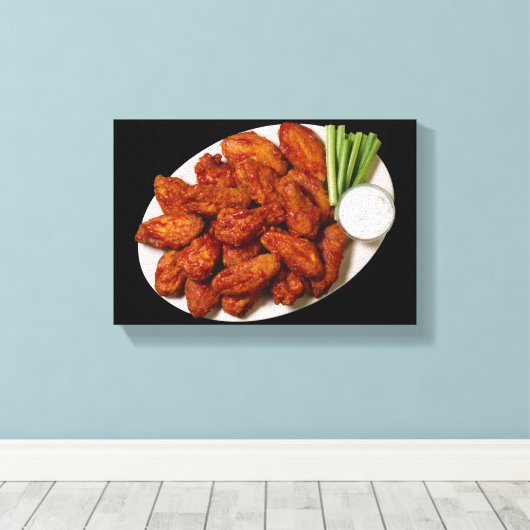 Chicken Wings Canvas Afdruk (Insitu (Houten vloer))