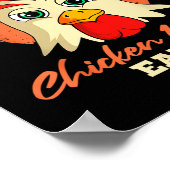 Chicken Wings Eater Retro Barbeque Buffalo Poster (Hoek)