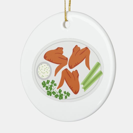 Chicken Wings Keramisch Ornament (Links)