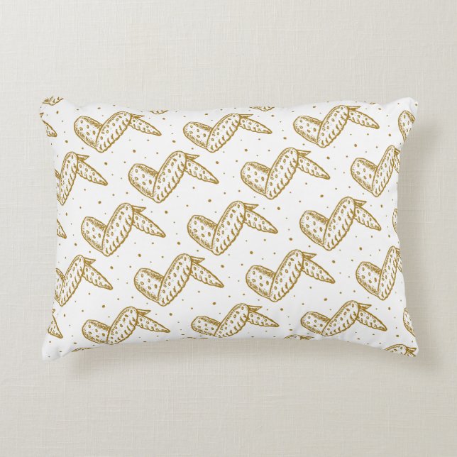 Chicken Wings Pattern Accent Kussen (Voorkant)